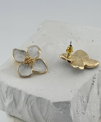 Набор украшений СИЯЙ колье сердце +серьги цветок