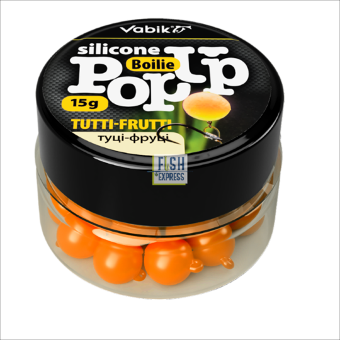Приманка Vabik SILIKONE POP-UP Бойл Тутти-Фрутти 15г. Упаковка 4шт, продажа от 2шт.