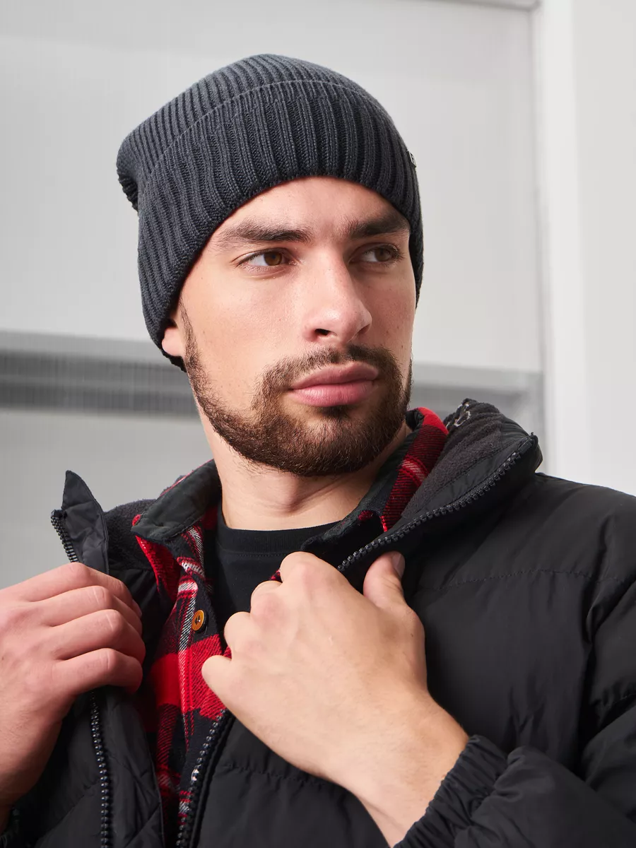 Шапка бини зимняя весенняя с флисом