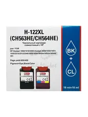 Комплект картриджей Myink 122XL (CH563HE/CH564HE black+color) для принтера HP DeskJet 1050/2050