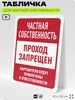 Табличка для частной территории 