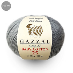 GAZZAL BABY COTTON 25 (50% хлопок, 50% полиакрил, 25гр/82м)