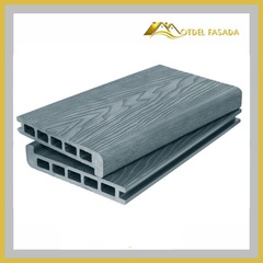 Ступень ДПК PREMIUM 3D Cерый Текстура 165*24*3000мм