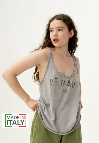 Майка Bowery NYC Vintage "US Navy 45" Spray Powder