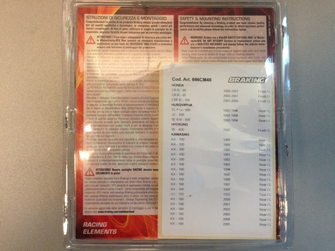 BRAKING  686CM44,  686CM46,  686SM1 KAWASAKI 43082-1205 430821205