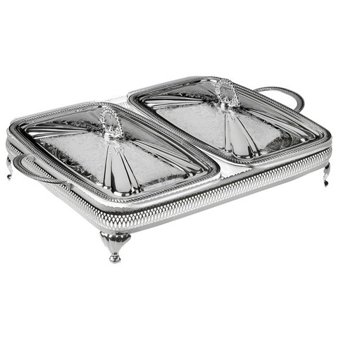 Мармит для 2-х блюд с крышками 47х35х15см Queen Anne