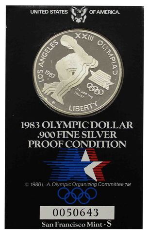 1 доллар 1983 "XXIII летние Олимпийские Игры 1984 в Лос-Анджелесе"