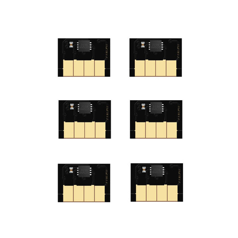Комплект чипов для картриджей HP 730 для плоттеров HP DesignJet T1700, T1700dr, T1600, T1600dr, T2600, T2600dr, чипы 6 цветов (одноразовые чипы с серией)