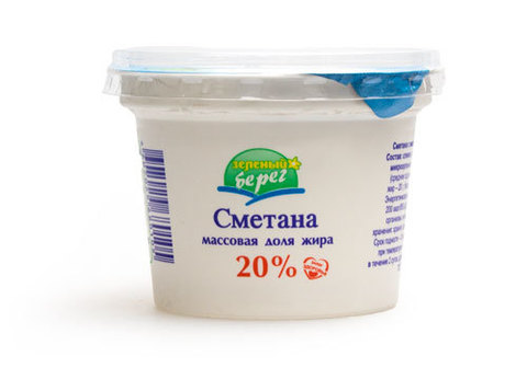 Сметана "Зеленый берег" 20%, 250г