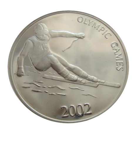 Турция 10000000 лир 2001 Слалом Горные лыжи Зимняя Олимпиада в Солт-Лейк-Сити 2002 СЕРЕБРО