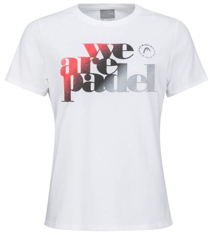 Женская теннисная футболка Head We Are Padel II T-Shirt - white/black