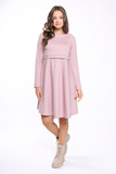 Платье для беременных и кормящих 15972 пыльная роза