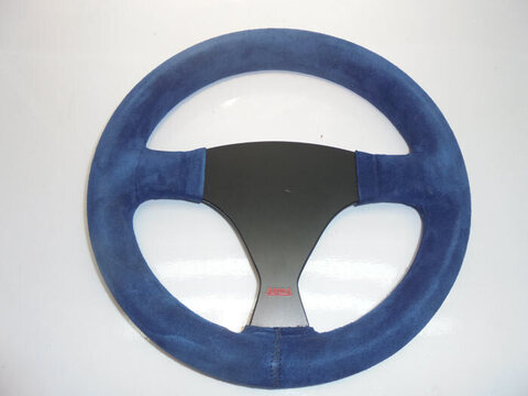SW 012 BU-S Руль круглый, синий, замша, 250мм
