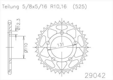 Звезда ведомая 50-29042 45