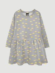 Платье с длинным рукавом Mjölk Солнышки серые