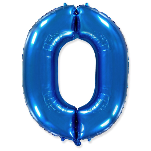 Цифра «0» синяя