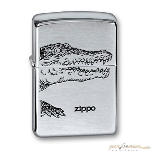 Зажигалка ZIPPO Alligator Brushed Chrome (200 ALLIGATOR)