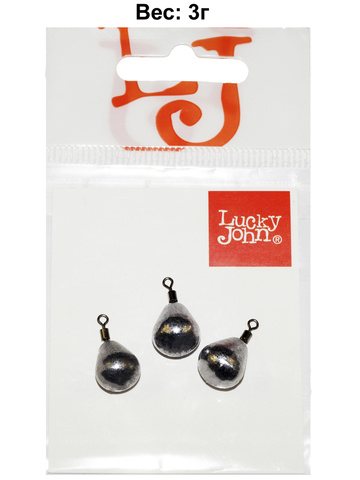 Грузa Lucky John JIG RIG 3г, уп. 3шт