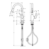 Hansgrohe Focus M43 71811000 Кухонный смеситель однорычажный, 180, с вытяжным душем, 2jet хром