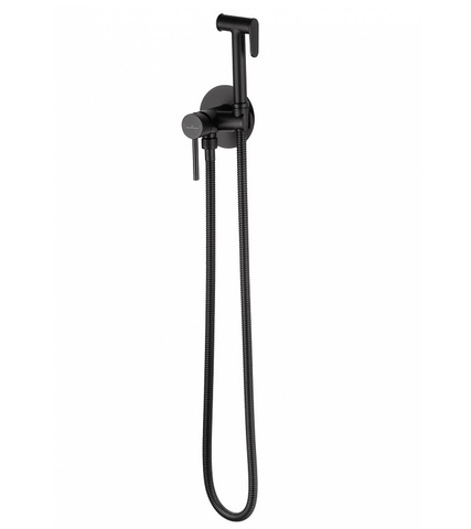 WONZON & WOGHAND STICK WW- 88829902-MB Смеситель с гигиеническим душем встраиваемый, черный матовый