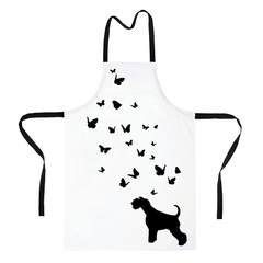 Фартук "Шнауцер и бабочки"