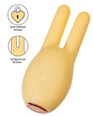 Желтый клиторальный стимулятор с ушками Mr. Bunny - 