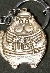 Брелок Кот Привет из Петербурга. Металл