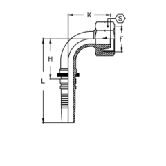 Фитинг DN 32 DKO-S (Г) 42x2 30 (90) Interlock TIEFFE