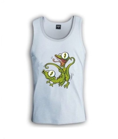 T-Shirt - Funny Singlet Lizard Love