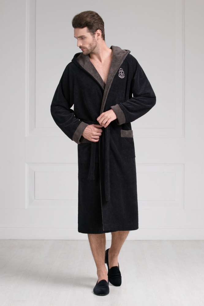 Халаты мужские Мужской бамбуковый халат с капюшоном 11008-7 Laete 11008-7.jpeg
