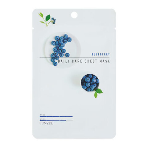 Eunyul Blueberry Daily Care Sheet Mask - Тканевая маска для лица с экстрактом черники