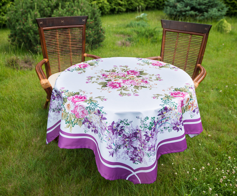 Скатерть 140x220 Blonder Home Carissa сиреневая