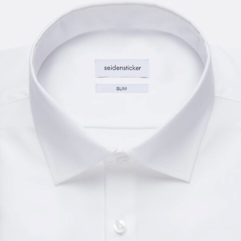 Сорочка мужская Seidensticker Slim Fit 01.675198-01 из поплина белая