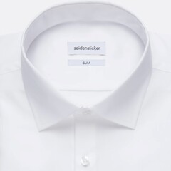Сорочка мужская Seidensticker Slim Fit 01.675198-01 из поплина белая