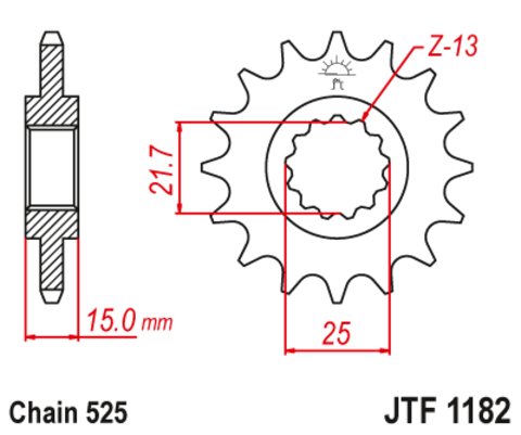 Звезда ведущая JTF1182-14