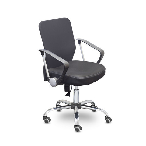 Кресло офисное Easy Chair 203 черное (ткань/сетка/пластик/металл)