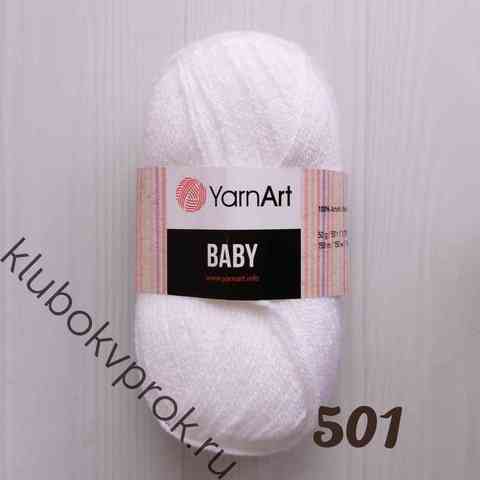 YARNART BABY 501, Белый
