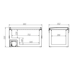 Компрессорный автохолодильник Alpicool BD110 (12/24, 110л)