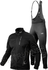 Утеплённый лыжный костюм 905 Victory Code Speed Up Black A3 с высокой спинкой мужской