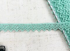 Кружево плетеное, ш. 1,8 см, мятный