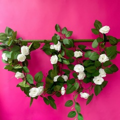 Лиана с Розами, 21 голова на лиане, Белые розы, длина одной лианы 1,75 м, набор 1 шт.