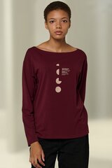 Лонгслив женский бордовый (лодочка)