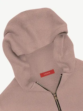 Толстовка на замке из мягкой шерсти