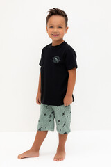 пижама  для мальчика  К 1528/черный,эвкалипт быстрее ветра