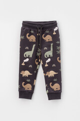 брюки  для мальчика  КР 400581/графит,динозавры к400