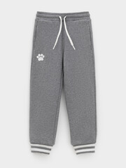 брюки  для девочки  КР 400782/серый меланж к603