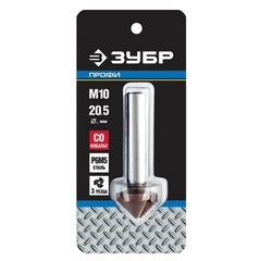 ЗУБР Кобальт, 20.5 x 63 мм, для раззенковки М10, кобальтовое покрытие, конусный зенкер, Профессионал (29732-10)
