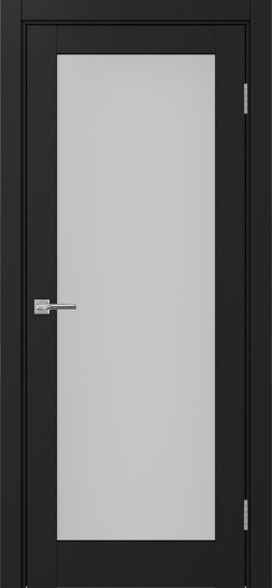 Дверь межкомнатная Оптима Порте Турин 501.2, цвет антрацит, экошпон, стекло мателюкс