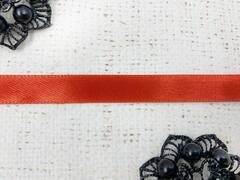 Лента атласная, ш. 1,2 см, красный