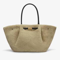 Сумка DeMellier The New York Beige Shearling & Black Smooth